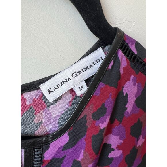 Karina Grimaldi Revolve Multi Stone Leopard Print Multicolor Mini Dress, SZ M - Picture 3 of 5